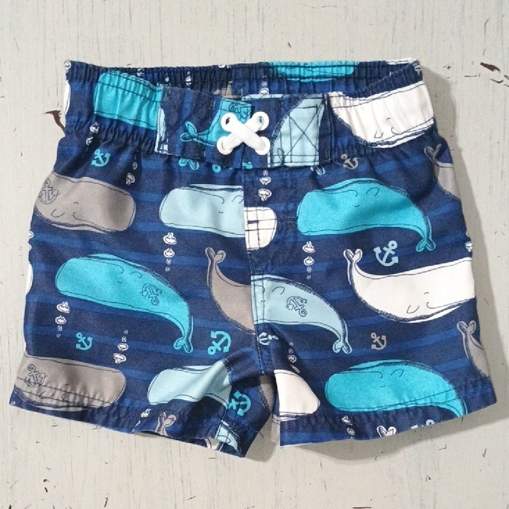 4/$15 Whale Swim Trunks, 12M